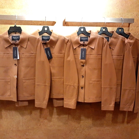 Lafayette Carmel brown leather Bomber jacket